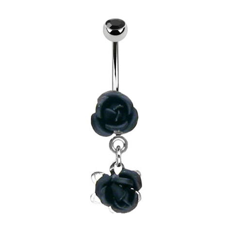 Banana silver with pendant flower black