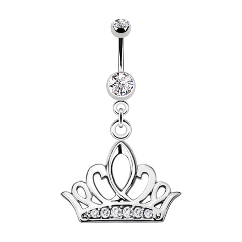 Banana silver with pendant tiara crown silver