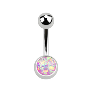 Banane silber mit Opal Glitter violett