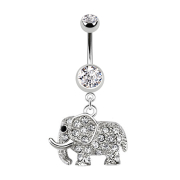 Banana silver with silver elephant pendant