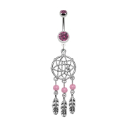 Banana silver with pendant dreamcatcher 3 balls and...