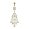 Banana 14k gold-plated with chandelier pendant
