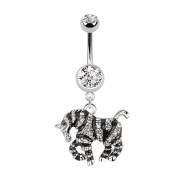 Banane silber mit Anhänger Zebra