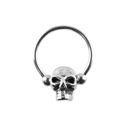 Micro Closure Ring silver with skull