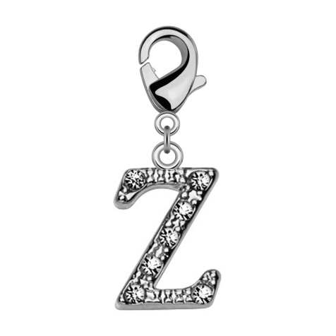 Pendant with crystal letter Z