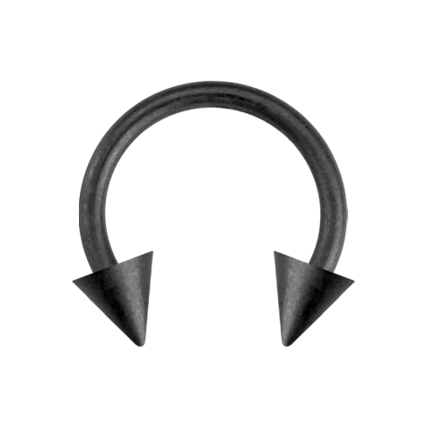 Bilanciere circolare nero opaco con due coni