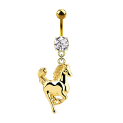 Banana 14k gold-plated with horse pendant