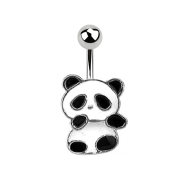 Banane argent avec pendentif panda