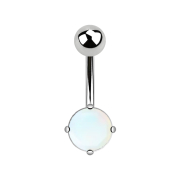 Banana silver with round argenon stone