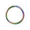 Micro Piercing Ring farbig mit Titanium Beschichtung
