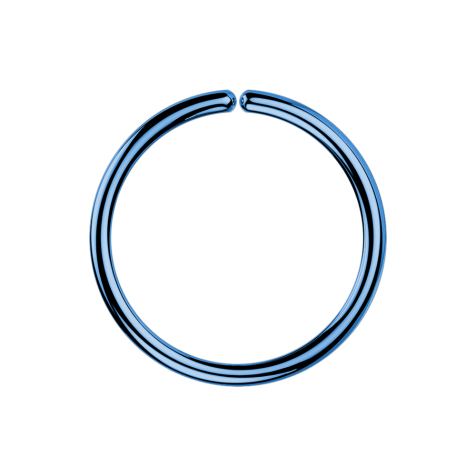 Micro piercing anneau bleu foncé avec revêtement en titane