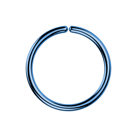 Micro piercing anneau bleu foncé avec revêtement en titane