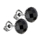 Boucles doreilles cristal facetté noir