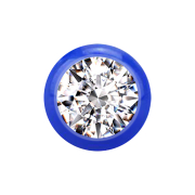 Micro sfera blu scuro con cristallo argento
