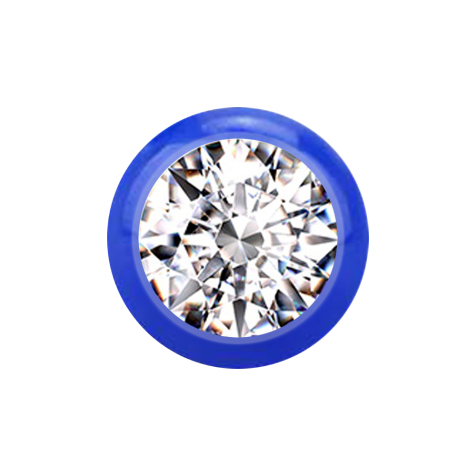 Dark blue ball with silver crystal