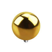 Gold-plated dermal anchor ball with titanium coating