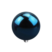 Dermal anchor ball dark blue with titanium coating