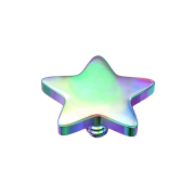 Dermal Anchor Stern farbig mit Titanium Beschichtung