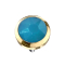 Gold-plated dermal anchor with blue opal