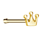 Naso dritto placcato oro con corona