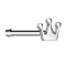 Nasenstecker gerade silber mit Krone