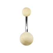 Banane argentée avec deux boules en bois de crocodile