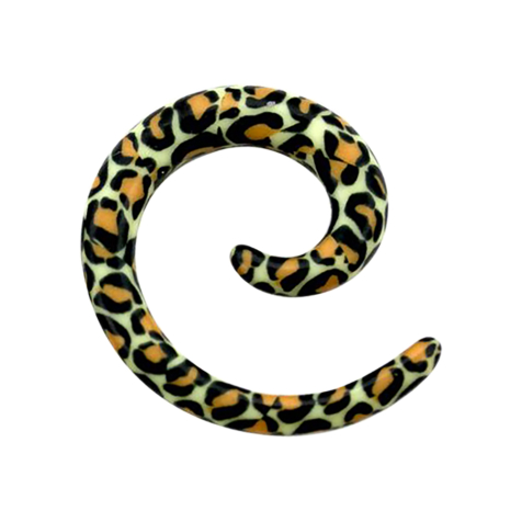 Spirale elastica in pelle di serpente arancione