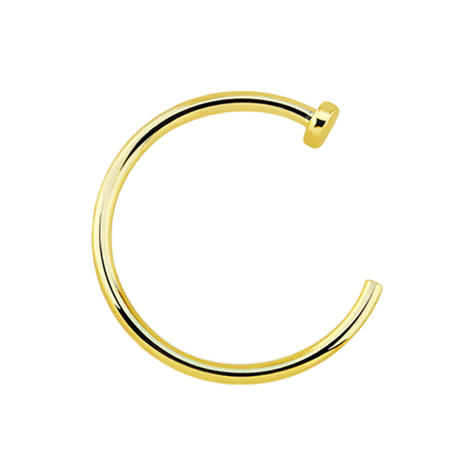 Nose ring open 18k gold-plated
