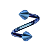 Micro Spirale bleu foncé avec deux cônes