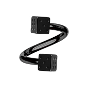 Micro Spirale schwarz mit zwei Würfel