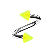 Micro spirale argentée avec deux cônes...