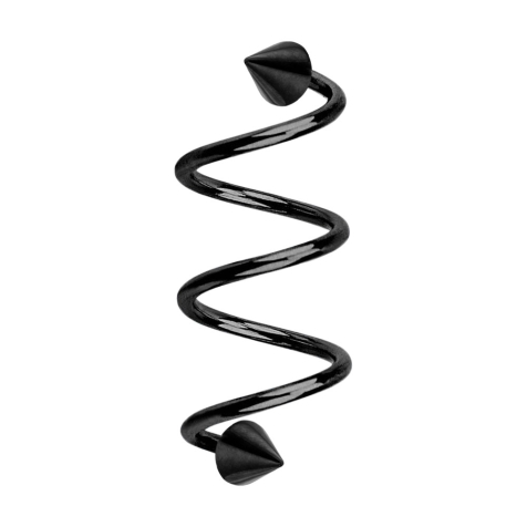 Micro spiral black with two cones
