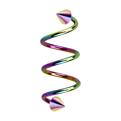Micro spirale colorée avec deux cônes