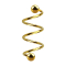 Micro spirale dorée avec deux boules