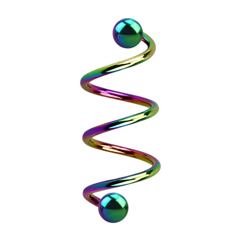 Micro spirale colorée avec deux boules