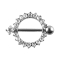 Barbell crystal wreath silver