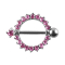 Barbell crystal wreath pink