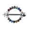 Barbell couronne en cristal de couleur