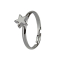 Ring with star dark silver
