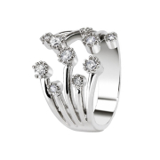 Bague argent cristal fontaine