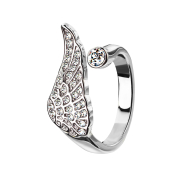 Ring silver with angel wings
