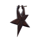 Ohrring Stern aus Sonoholz