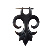 Ohrring Blume aus Wasserbüffelhorn