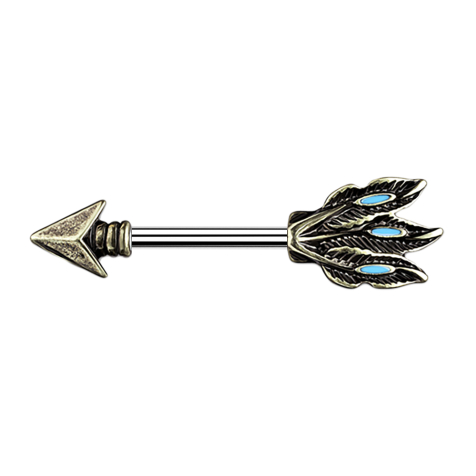 Barbell altgold Tribal Pfeil