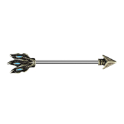 Barbell old gold tribal arrow