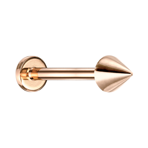 Micro labret rose gold with cone
