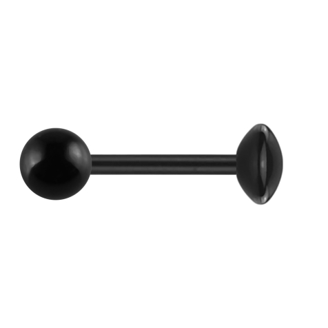 Barbell Supernova Absolute Black with ball and washer
