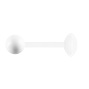 Barbell Supernova Pure White with ball and washer