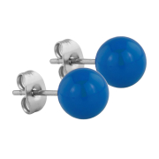 Boucles doreilles Supernova bleu boule