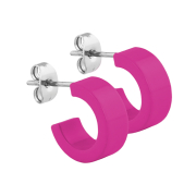 Clou doreille Supernova violet rond plat 5x14